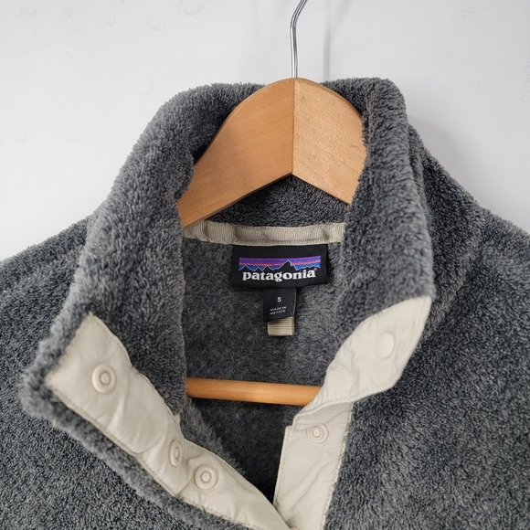 Patagonia Snap T Pullover Womens Small Gray Deep Pile Polartec Fleece Sweatshirt - Picture 8 of 16